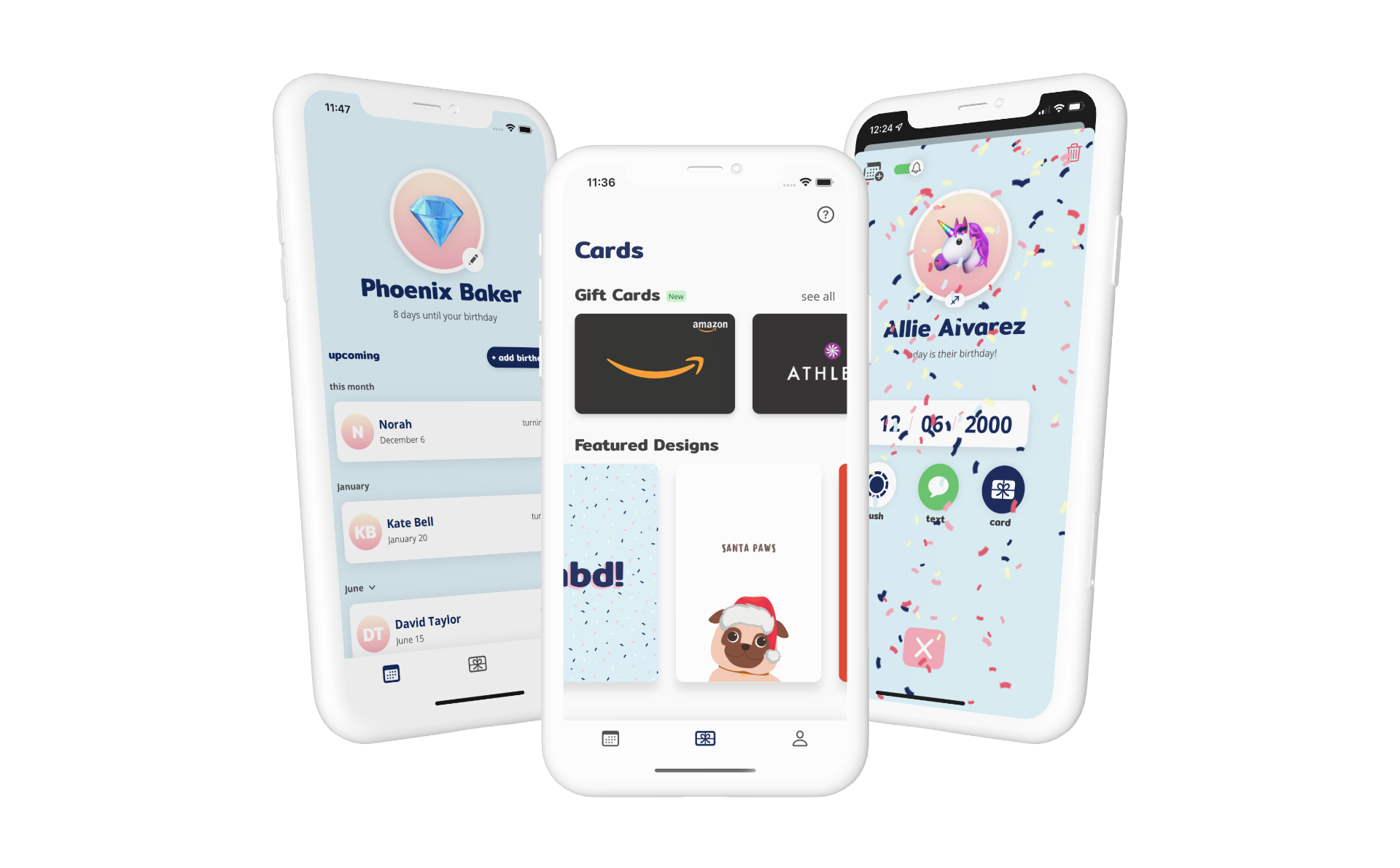 hbd birthday reminder app screenshots